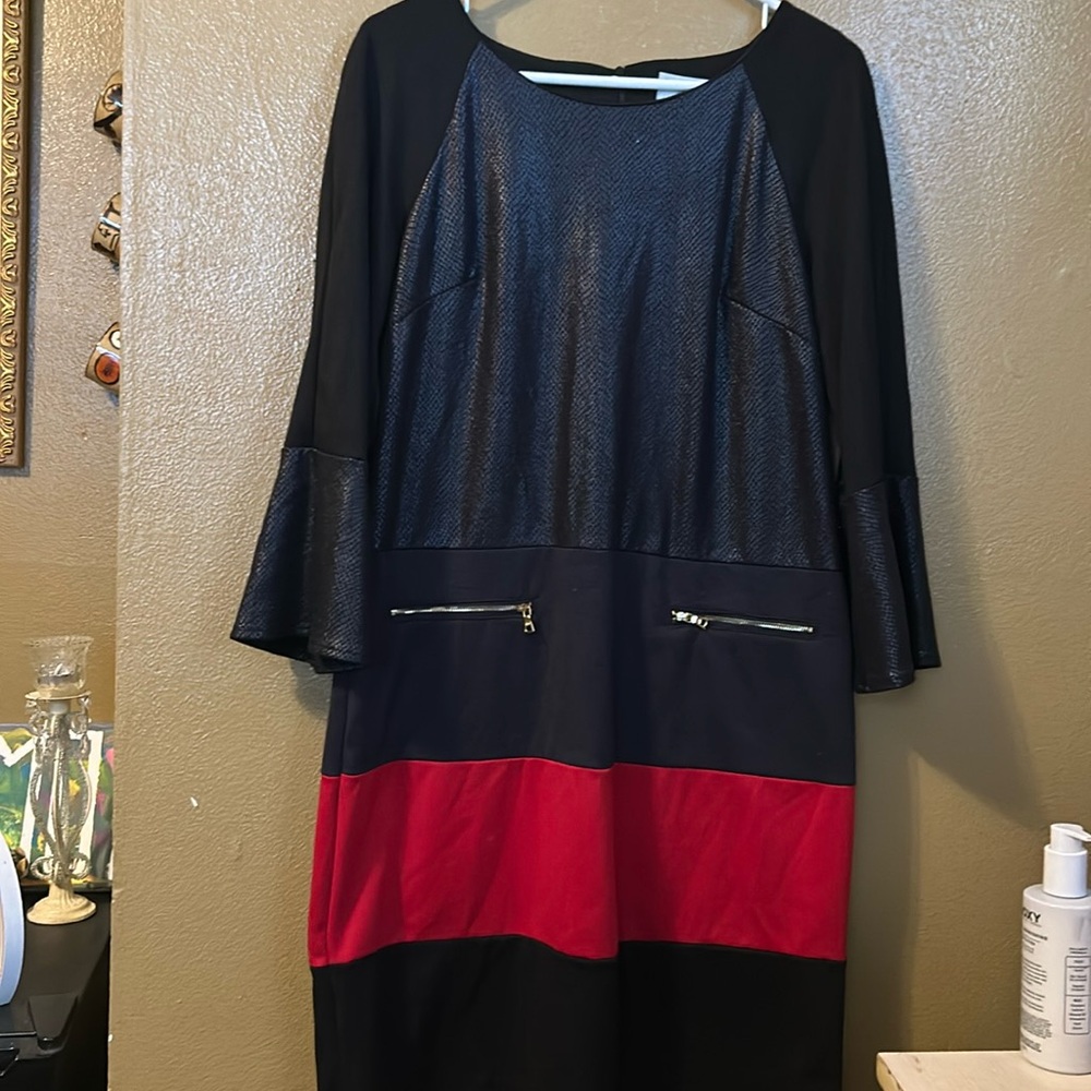 Fantasize 10 Women’s Dress I.E. Brand bits of faux leather